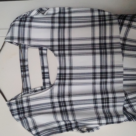 Plaid White Black Dress NWT Plus Size 2X - Picture 10 of 12